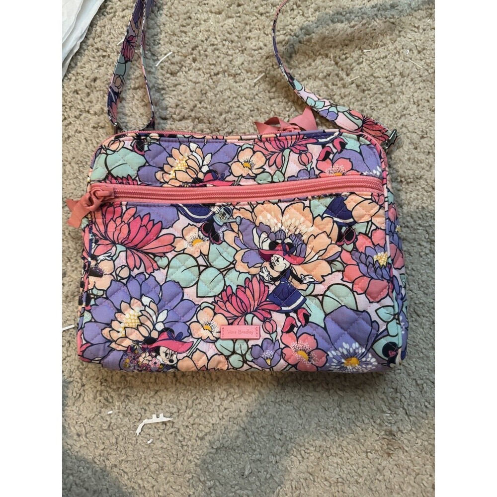 Vera Bradley Disney Springs Parks Zipper Crossbody MINNIES GARDEN PARTY